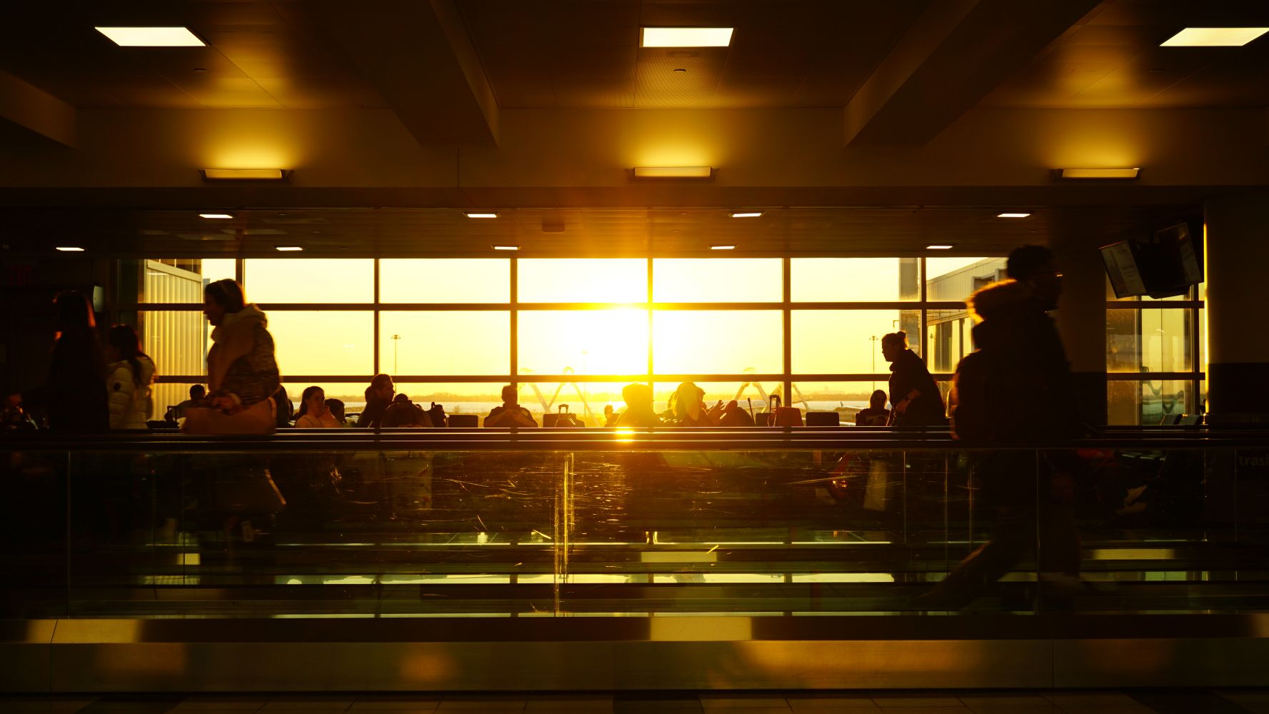 Sonnenuntergang am JFK Airport
