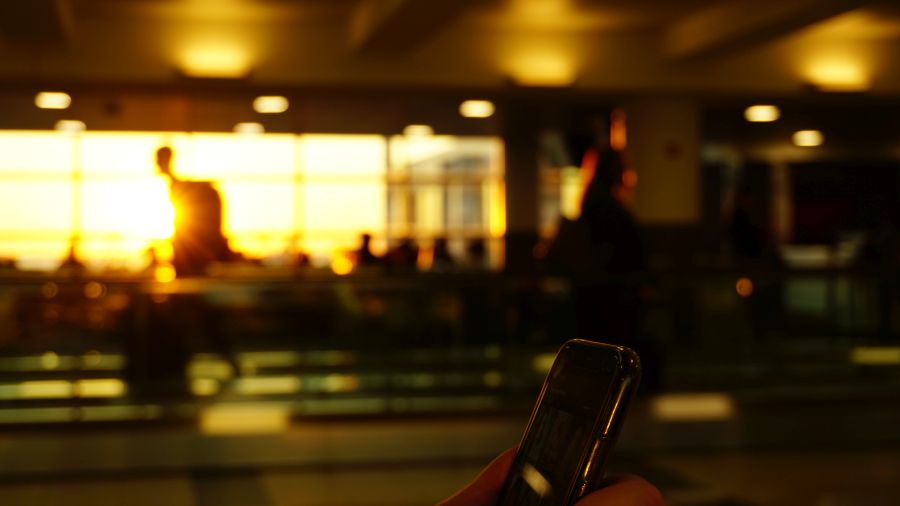 Sonnenuntergang am JFK Airport