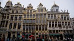 Gold-trimmed historic guildhalls at the Grand Place in Brussels, Belgium.